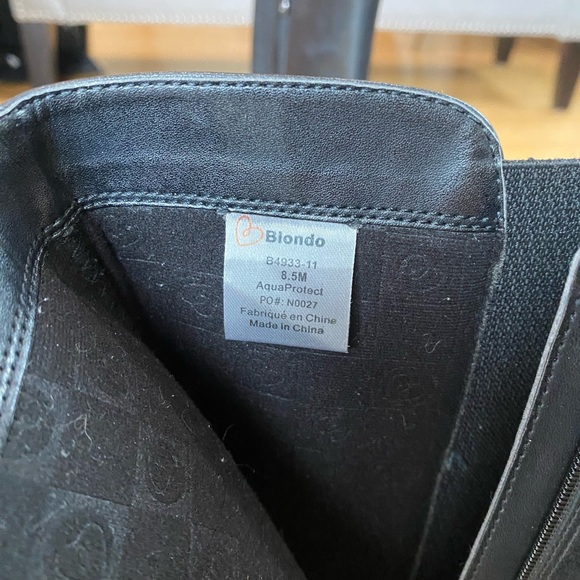 Blondo Lana Leather Waterproof Tall Wedge Riding boot with Stretch 8.5 - Picture 9 of 13